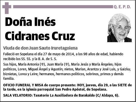 CIDRANES CRUZ,INES