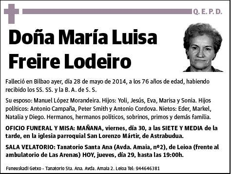 FREIRE LODEIRO,MARIA LUISA