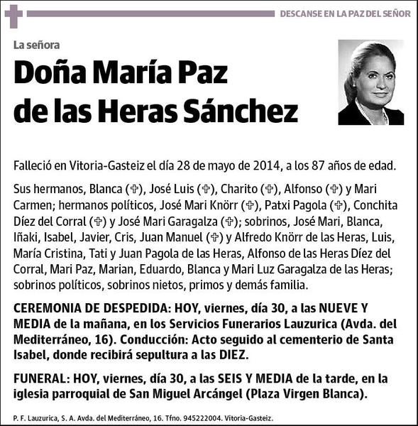 DE LAS HERAS SANCHEZ,MARIA PAZ