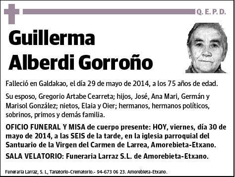 ALBERDI GORROÑO,GUILLERMA