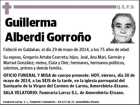 ALBERDI GORROÑO,GUILLERMA