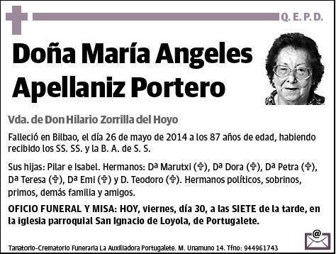 APELLANIZ PORTERO,MARIA ANGELES