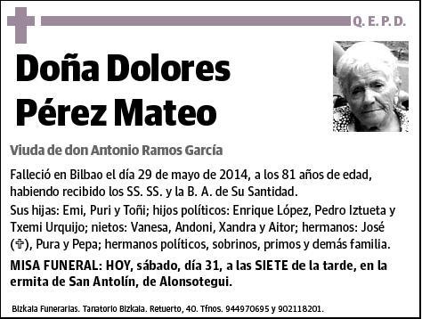 PEREZ MATEO,DOLORES