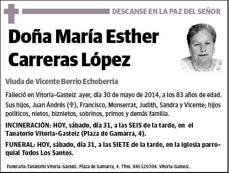 CARRERAS LOPEZ,MARIA ESTHER