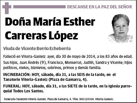 CARRERAS LOPEZ,MARIA ESTHER