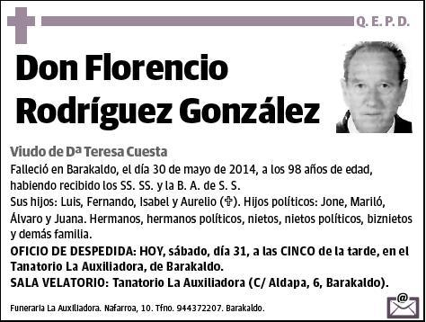 RODRIGUEZ GONZALEZ,FLORENCIO