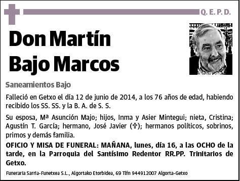 BAJO MARCOS,MARTIN