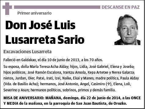 LUSARRETA SARIO,JOSE LUIS