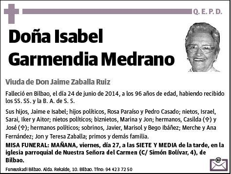 GARMENDIA MEDRANO,ISABEL