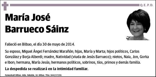 BARRUECO SAINZ,MARIA JOSE