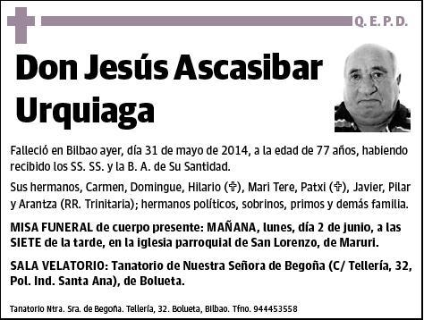 ASCASIBAR URQUIAGA,JESUS