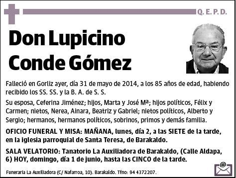 CONDE GOMEZ,LUPICINIO