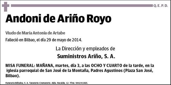 DE ARIÑO ROYO,ANDONI