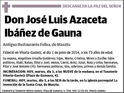 AZACETA IBAÑEZ DE GAUNA,JOSE LUIS