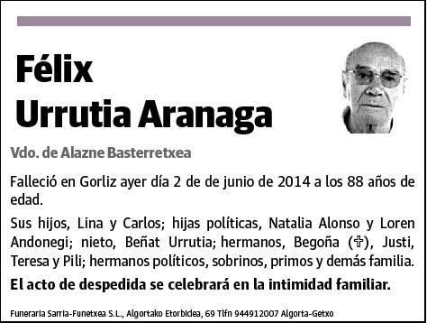 URRUTIA ARANAGA,FELIX