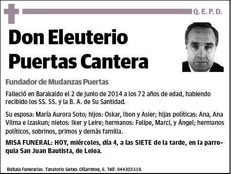 PUERTAS CANTERA,ELEUTERIO