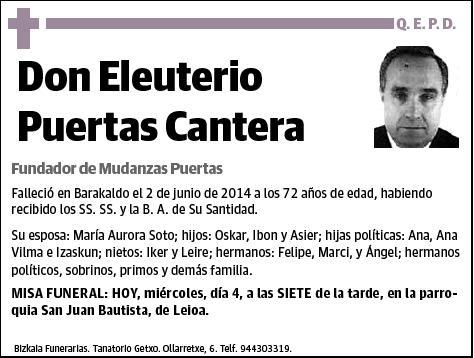 PUERTAS CANTERA,ELEUTERIO