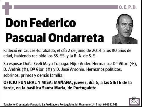 PASCUAL ONDARRETA,FEDERICO