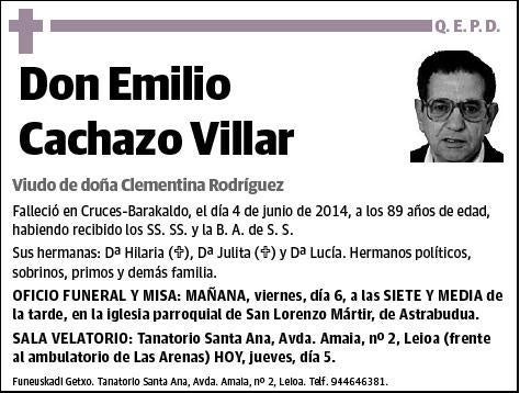 CACHAZO VILLAR,EMILIO