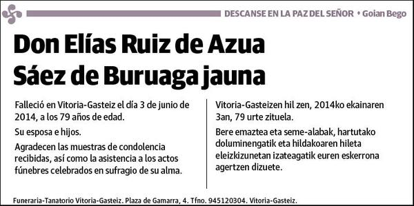 RUIZ DE AZUA SAEZ DE BURUAGA,ELIAS