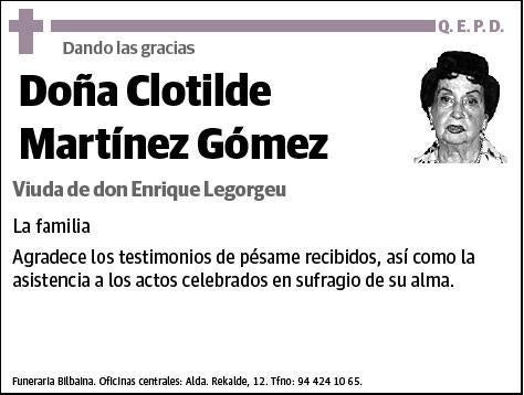 MARTINEZ GOMEZ,CLOTILDE