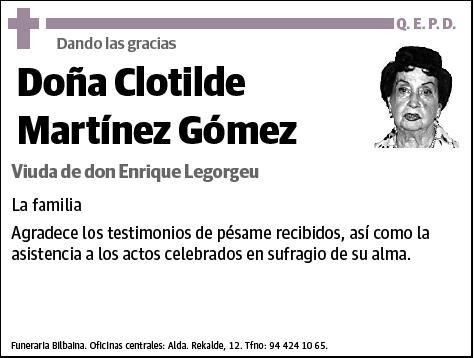 MARTINEZ GOMEZ,CLOTILDE