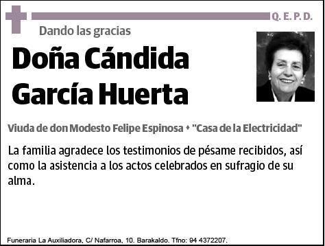 GARCIA HUERTAS,CANDIDA