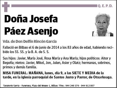 PAEZ ASENJO,JOSEFA