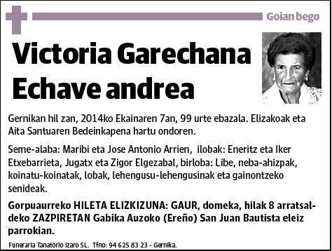 GARECHANA ECHAVE,VICTORIA