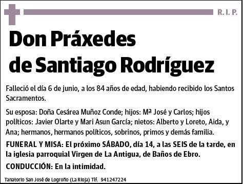 DE SANTIAGO RODRIGUEZ,PRAXEDES