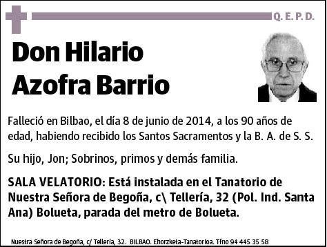 AZOFRA BARRIO,HILARIO