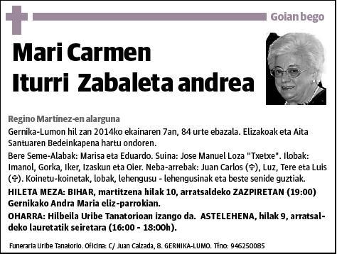 ITURRI ZABALETA,MARI CARMEN