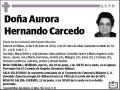 HERNANDO CARCEDO,AURORA