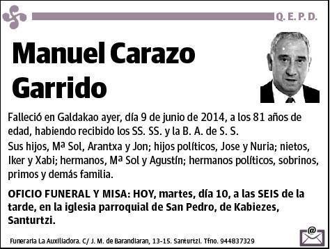 CARAZO GARRIDO,MANUEL