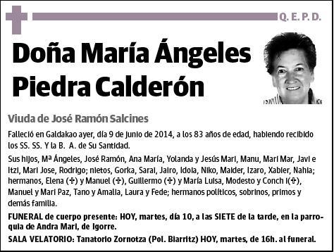 PIEDRA CALDERON,MARIA ANGELES