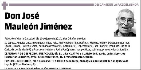 MAULEON JIMENEZ,JOSE