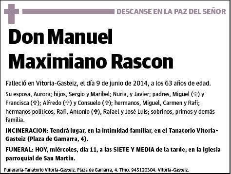 MAXIMIANO RASCON,MANUEL