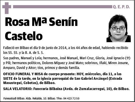 SENIN CASTELO,ROSA Mª