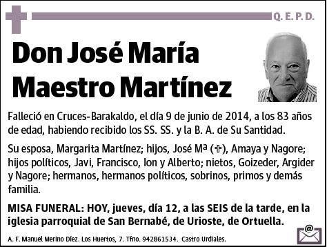 MAESTRO MARTINEZ,JOSE MARIA