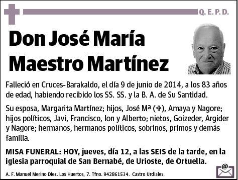 MAESTRO MARTINEZ,JOSE MARIA