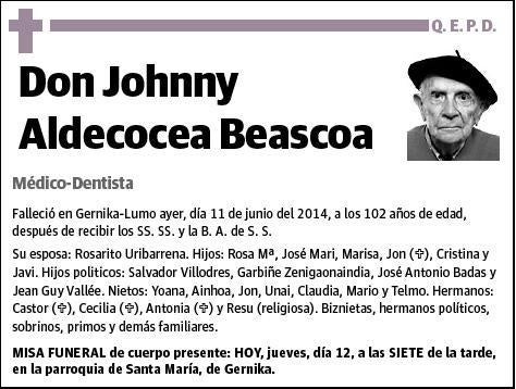 ALDECOCEA BEASCOA,JOHNNY