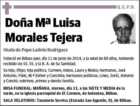 MORALES TEJERA,Mª LUISA