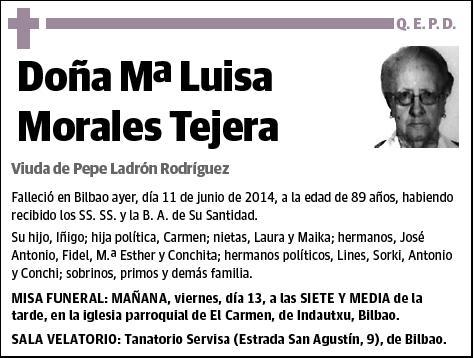 MORALES TEJERA,Mª LUISA