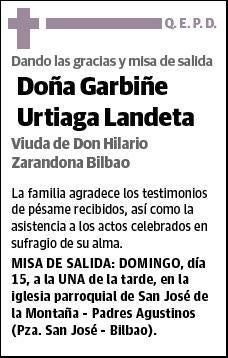 URTIAGA LANDETA,GARBIÑE