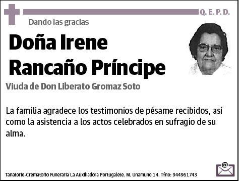 RANCAÑO PRINCIPE,IRENE