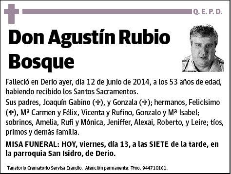 RUBIO BOSQUE,AGUSTIN