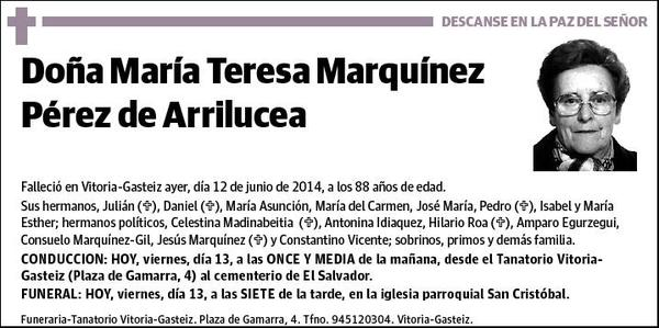 MARQUINEZ PEREZ DE ARRILUCEA,MARIA TERESA