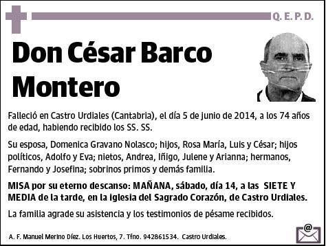 BARCO MONTERO,CESAR