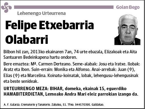 ETXEBARRIA OLABARRI,FELIPE