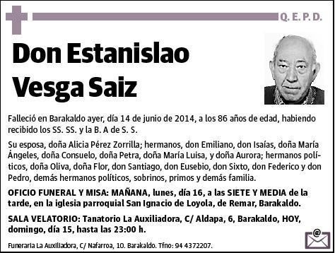 VESGA SAIZ,ESTANISLAO